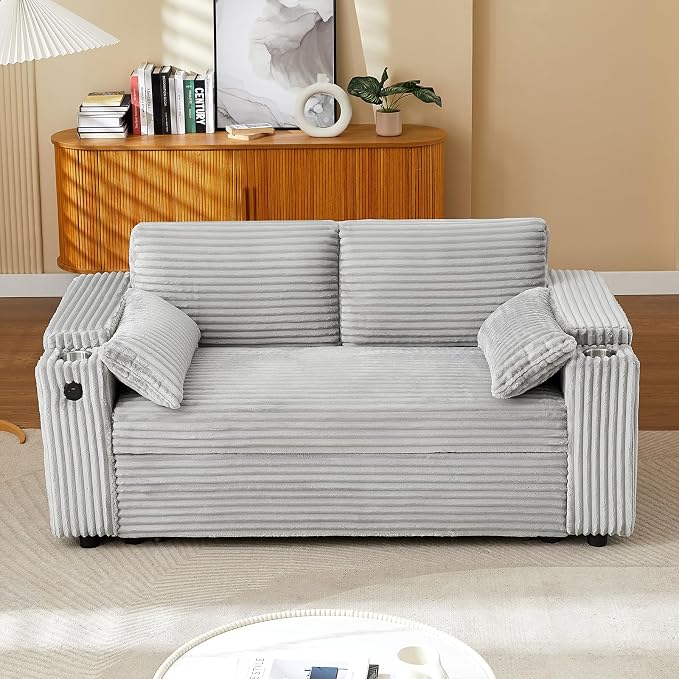 hansones 68.11" ​Corduroy Sleeper Chair Bed - Image 6
