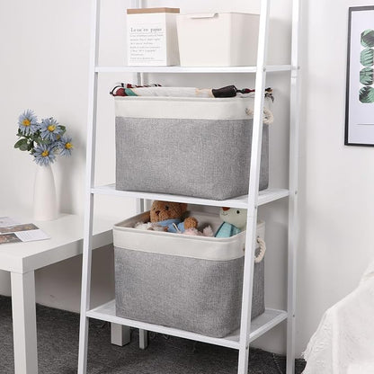 Bidtakay Storage Baskets for Organizing Large Storage Bins for Shelves 2 Pack - Image 4