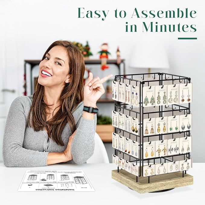 EsLuker.ly Rotating Earring Display Holder Stand - Image 4