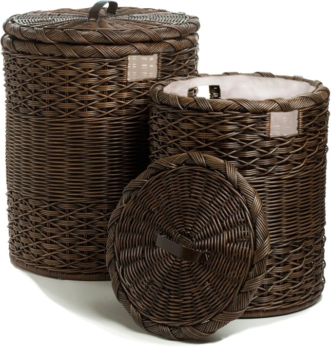 The Basket Lady Round Wicker Laundry Hamper, Extra Large, 23 in Dia x 28 in H - Image 2
