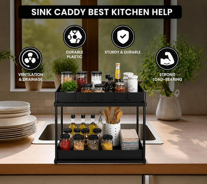 2 Pack Under Sink Organizer, Pull-Out Cabinet Storage Organizers - Image 3