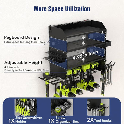 Heavy Duty Power Tool Organizer Wall Mount - Image 3