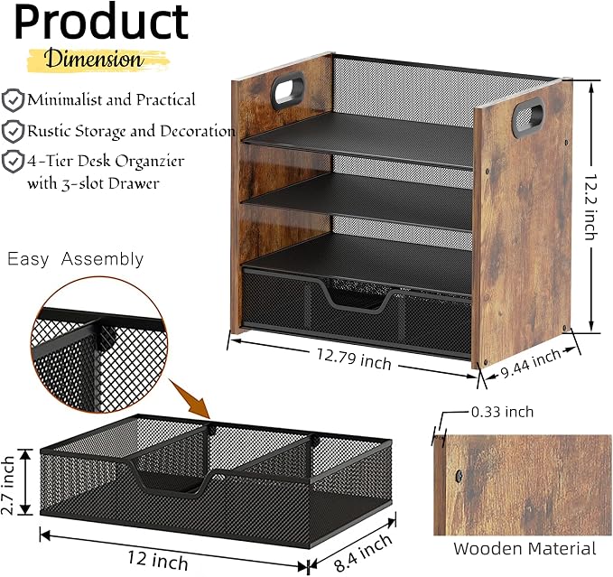 Wood Desk Organizer - Image 3