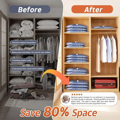 Vacuum Storage Bags with Rechargeable Cordless Pump, Space Saving Seal Bags - Image 5