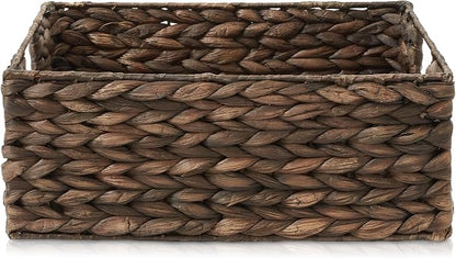 Casafield Set of 4 Water Hyacinth Pantry Baskets, - Image 4