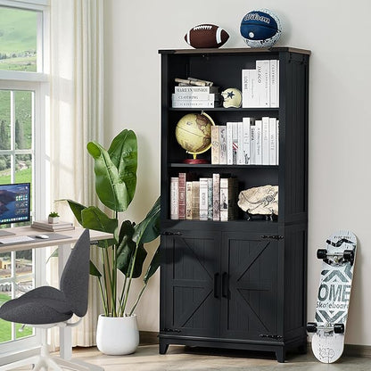 70in Tall Bookshelf 5 Tier Bookcase - Image 2