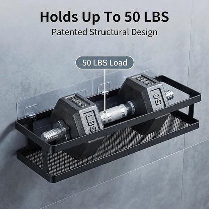 PUSDON 5-in-1 16.5" Extra Long Kitchen Organizer & Shower Caddy Set, Wall Mount - Image 5