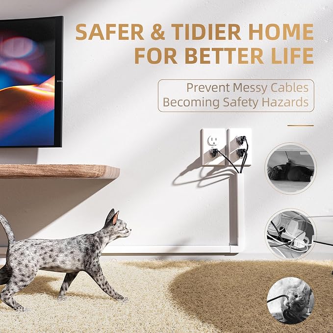 Delamu TV Cord Hider Wall, 142in Cable Hider, Large Cord Covers - Image 5