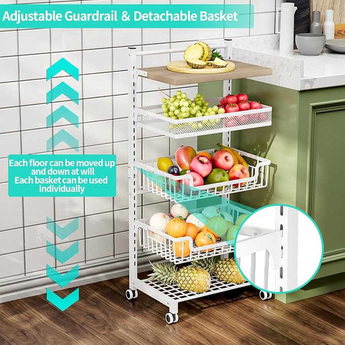 HapiRm Fruit Basket Kitchen Cart - Image 3