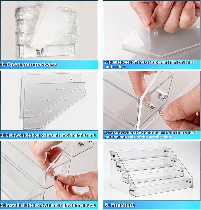 Acrylic Spice Rack, Tiered Spice Rack Shelf Seasoning Organizer - Image 4