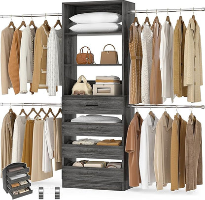 Aheaplus Closet System, 4-9 Ft Closet Organizer by Aheaplus