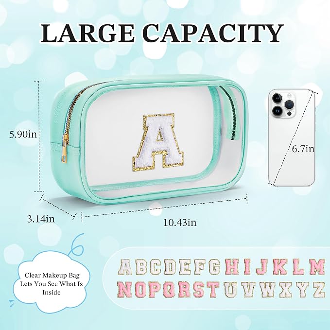 YOOLIFE Initial Clear Makeup Pouch - Image 5