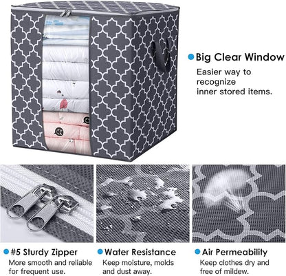 WISELIFE Storage Bags 4 Pack/100L Large Blanket Clothes Organization and - Image 5