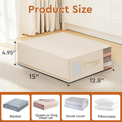 StorageTastic 2 Pack Bed Sheet Closet Organizers and Storage, Sturdy Foldable - Image 2