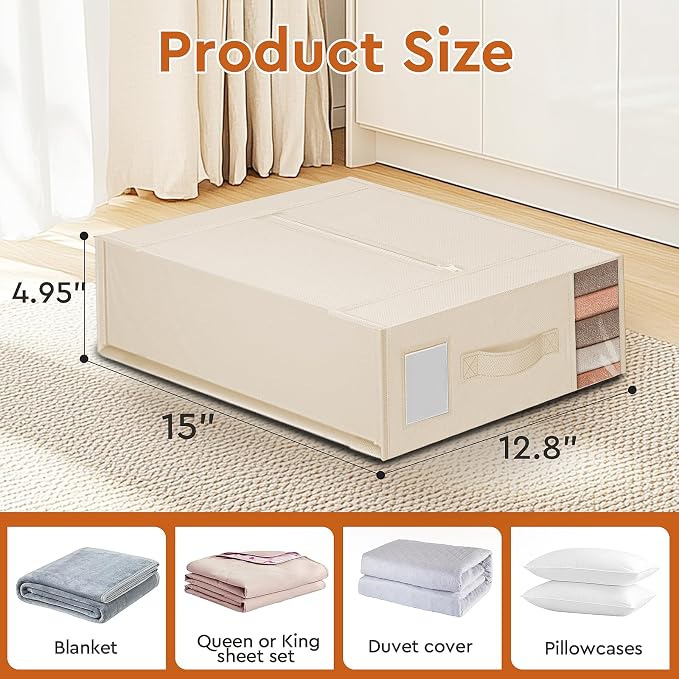 StorageTastic 6 Pack Bed Sheet Closet Organizers and Storage, Sturdy Foldable - Image 2