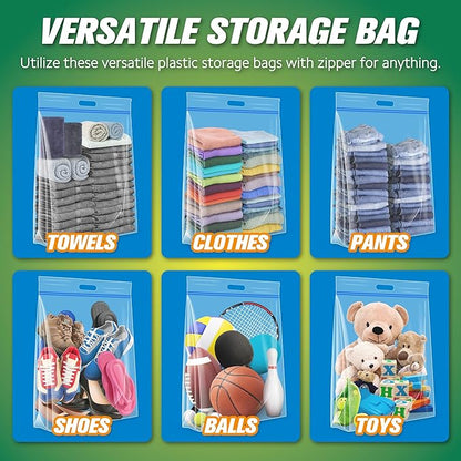 HIBAG 15 Gallon Large Storage Bags, 24” x 24” Resealable Clear Bags - Image 4