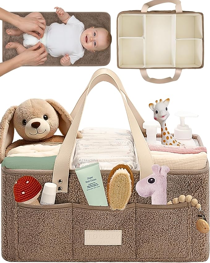 Baby Diaper Caddy Organizer by Toodly