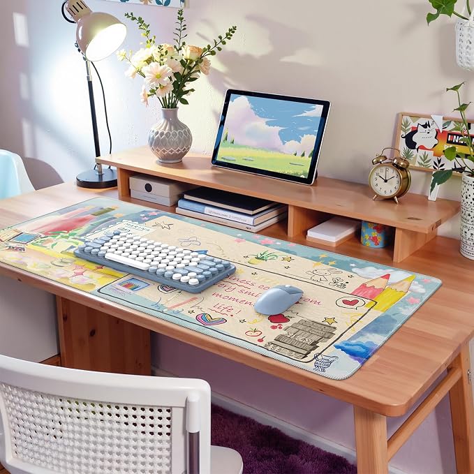 iCasso Desk Cover Mat, Extra Large Mouse Pad, Desk Pad Mat, Office Matt - Image 8