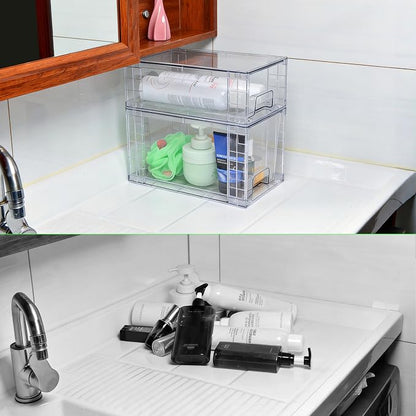 Small Stackable Clear Acrylic Storage Drawers - Image 8
