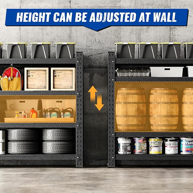 71" W Storage Shelves 5000lbs Garage Metal Shelving Heavy Duty Garage Shelves - Image 4