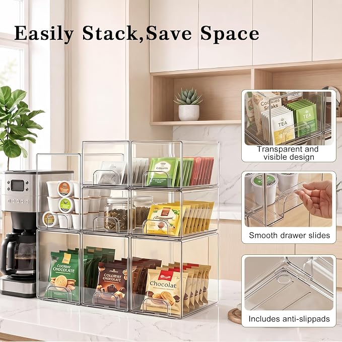 Clear Stackable Storage Drawers: Baby Bottle Storage Organizer, Acrylic Bottles - Image 5