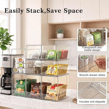 Clear Stackable Storage Drawers: Baby Bottle Storage Organizer, Acrylic Bottles - Image 5