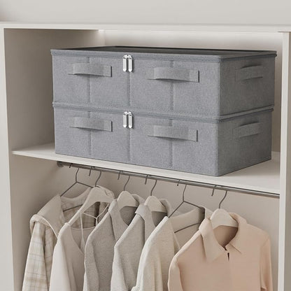 Underbed Storage Box, Foldable Under Bed Bins Container, Fabric Closet Organizer - Image 4