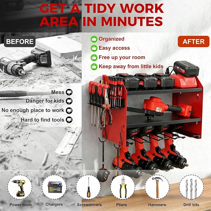 Power Tool Organizer Wall Mount - Image 5
