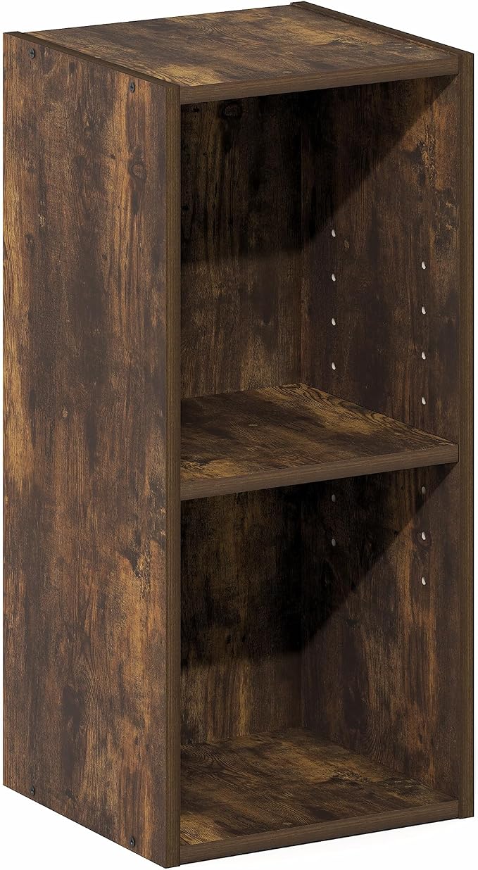 Furinno Fulda Book Shelf, 2-Tier Narrow Bookshelf, Bookcase - Image 6