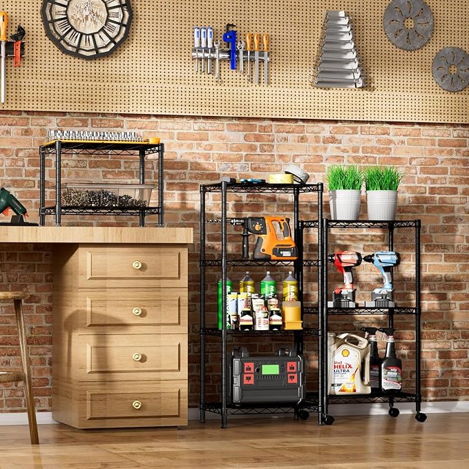 Xcity Storage Shelves, 2 Tier Heavy Duty Metal Shelving Unit - Image 5