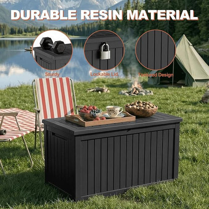 EFU Outdoor Storage Box 280 Gallon Deck Box Lockable UV Resistance Waterproof - Image 4