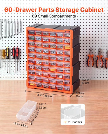 VEVOR 60-Drawer Storage Organizer, Drawer Storage Cabinet - Image 4