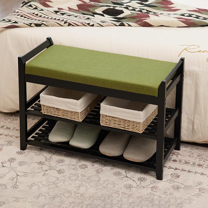 PETKABOO Shoe Rack Bench with Storage 27.6 in, Living Room - Image 6