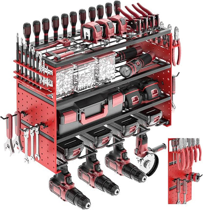 Power Tool Organizer Wall Mount, Cordless Drill Hanger Storage Rack 8 Drill by ODSNANIE