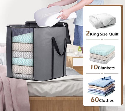 SLEEPING LAMB 120L Extra Large Blanket Storage Bags Breathable Clothes Storage - Image 3