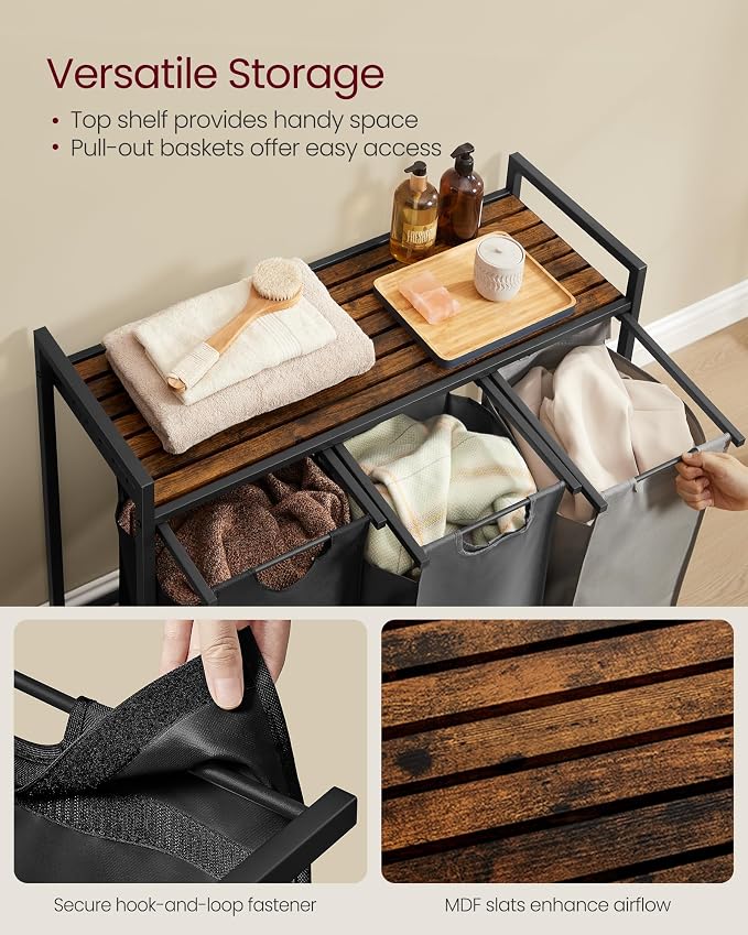 VASAGLE Laundry Hamper, Laundry Basket, Laundry Sorter - Image 4