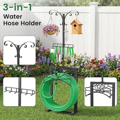 71 Inch Garden Hose Holder, Heavy Duty Free Standing Hose Rack - Image 5
