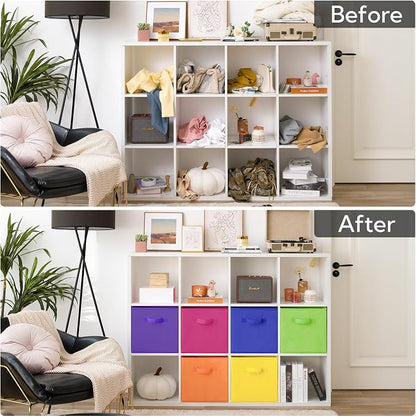 GRANNY SAYS 13 Inch Cube Storage Bins, Colorful Cube Storage Organizer - Image 8