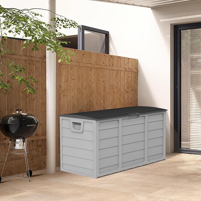 75 Gallon Outdoor Deck Storage Box, Heavy Duty Resin - Image 2