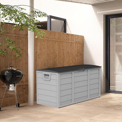75 Gallon Outdoor Deck Storage Box, Heavy Duty Resin - Image 2