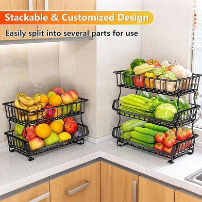 3-Tier Rolling Pantry Organizers and Storage Cart - Image 5