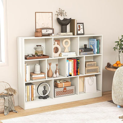 Giantex 10 Cube Bookcase, 4-Tier Freestanding Bookshelf w/ 10 Open Compartments by Giantex