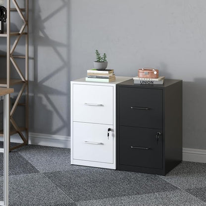 2 Drawer File Cabinet, Metal Vertical Filing Cabinet Under Desk Storage - Image 6