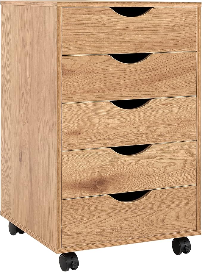 Naomi Home Taylor 5 Drawer Chest, Wood Storage Dresser Cabinet - Image 8