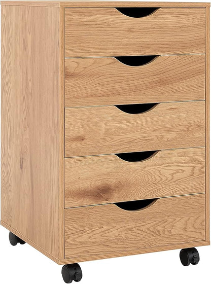 Naomi Home Taylor 5 Drawer Chest, Wood Storage Dresser Cabinet - Image 8