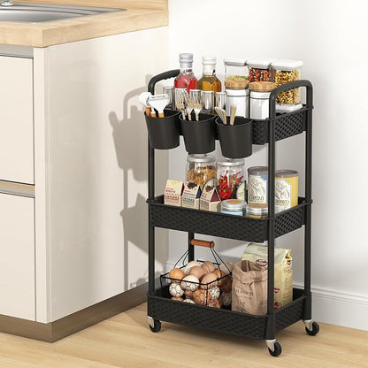 MOYIPIN 3-Tier Plastic Rolling Utility Cart - Image 5