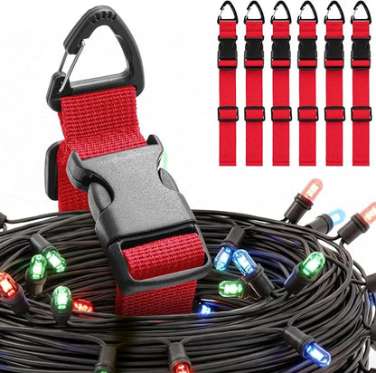 6 Pack 17 Inch Adjustable Extension Cord Holder Organizer by Wowangce
