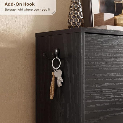 Nicetree Shoe Cabinet with 2 Flip Drawers, Narrow Shoe Organizer Cabinet - Image 7