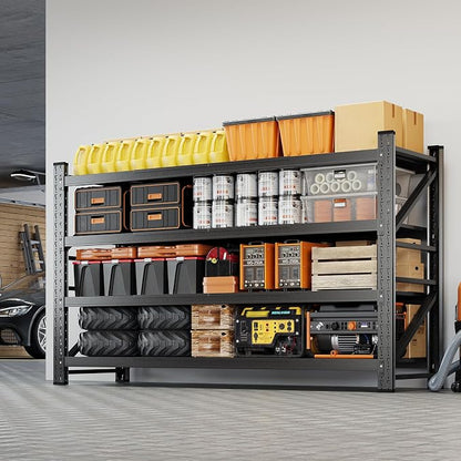 Yizosh 68" W Metal Garage Storage Shelves, Heavy Duty Adjustable Steel - Image 6