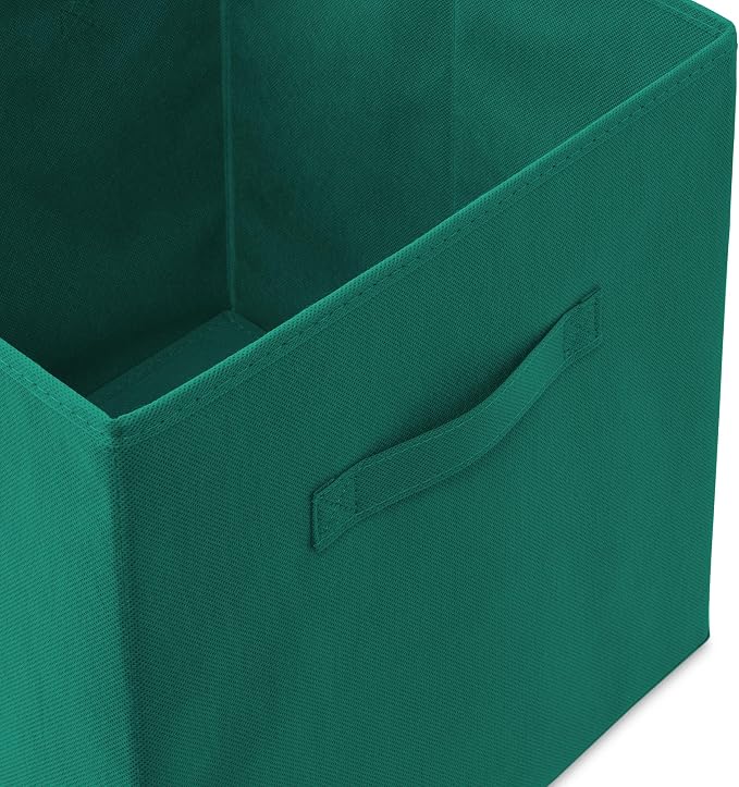Casafield Set of 6 Collapsible Fabric Cube Storage Bins, Teal - Image 3